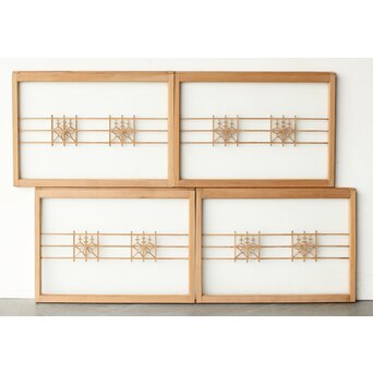 ガラス入 桐組子引戸M 4枚1組　R0349