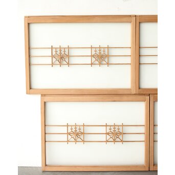 ガラス入 桐組子引戸M 4枚1組　R0349 