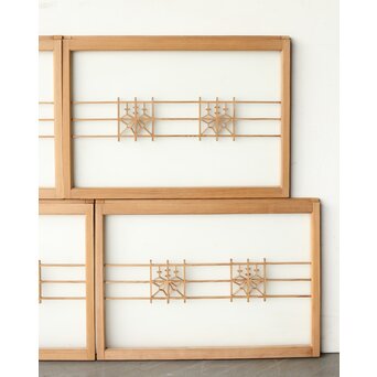 ガラス入 桐組子引戸M 4枚1組　R0349 