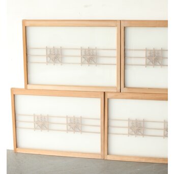 ガラス入 桐組子引戸M 4枚1組　R0349 