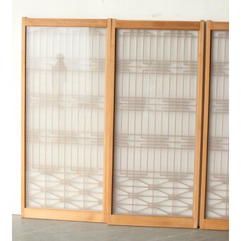 ガラス入 組子書院 4枚1組　R0350 