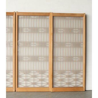 ガラス入 組子書院 4枚1組　R0350 