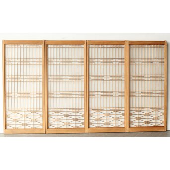 ガラス入 組子書院 4枚1組　R0350