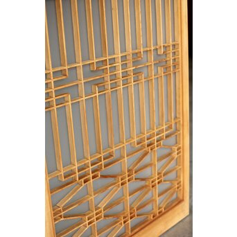 ガラス入 組子書院 4枚1組　R0350 