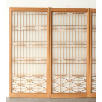 ガラス入 組子書院 4枚1組　R0350 