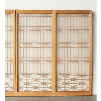 ガラス入 組子書院 4枚1組　R0350 