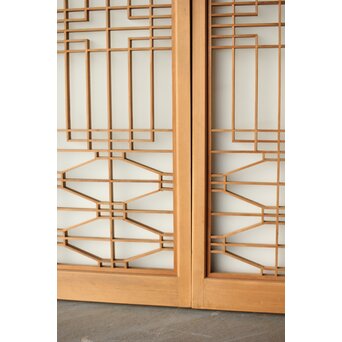 ガラス入 組子書院 4枚1組　R0350 