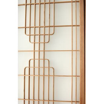 ガラス入 曲木組子書院 4枚1組　R0351 