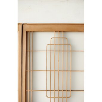 ガラス入 曲木組子書院 4枚1組　R0351 