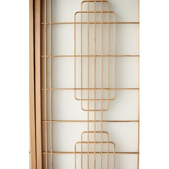 ガラス入 曲木組子書院 4枚1組　R0351 