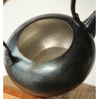 玉川堂 荒肌銅製急須 鎚起銅 小湯沸 共箱　M378 