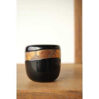 川端近左 蔦ノ細道大棗 内梨地 共箱　Q341