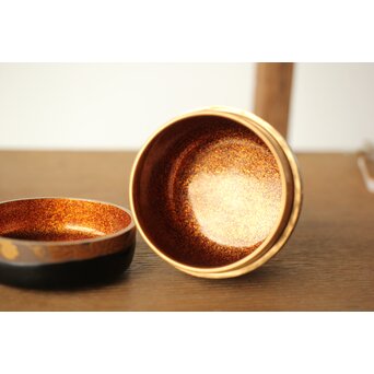 川端近左 蔦ノ細道大棗 内梨地 共箱　Q341 