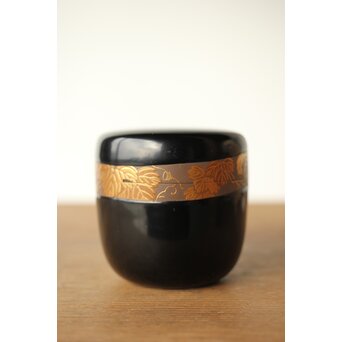 川端近左 蔦ノ細道大棗 内梨地 共箱　Q341 