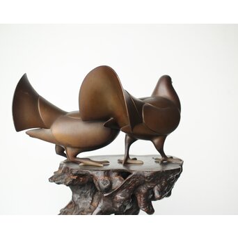 探勝作 孔雀鳩 置物　M380 