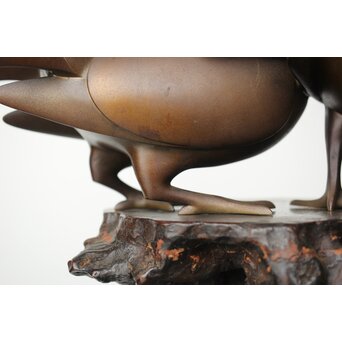 探勝作 孔雀鳩 置物　M380 