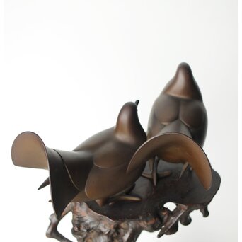 探勝作 孔雀鳩 置物　M380 