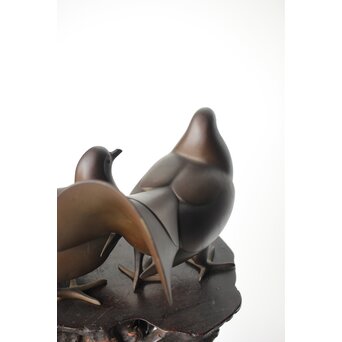 探勝作 孔雀鳩 置物　M380 