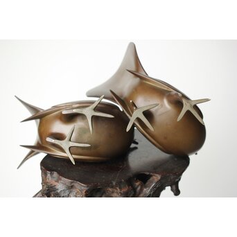 探勝作 孔雀鳩 置物　M380 