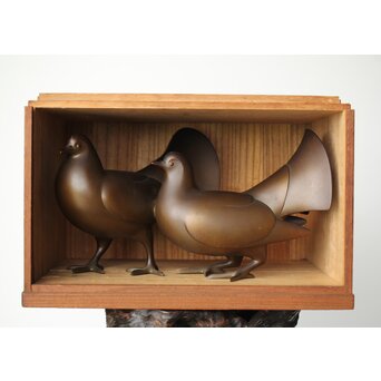 探勝作 孔雀鳩 置物　M380 