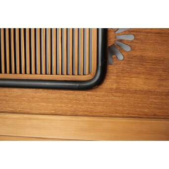 中格子 菊透かし桐材欄間 2枚1組　R0352 