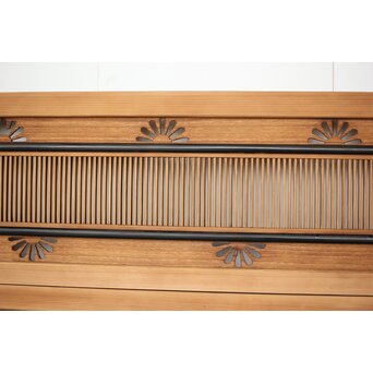 中格子 菊透かし桐材欄間 2枚1組　R0352 