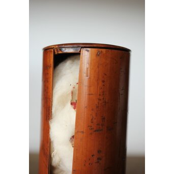 仙客採余 霊芝図 竹彫碗筒　U337 