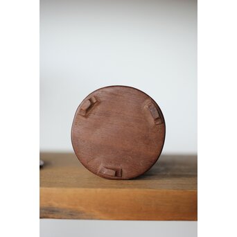 仙客採余 霊芝図 竹彫碗筒　U337 