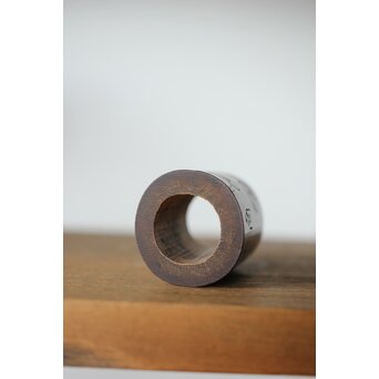 霊芝図 在銘 竹彫蓋置　U338 