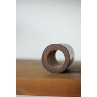 霊芝図 在銘 竹彫蓋置　U338 