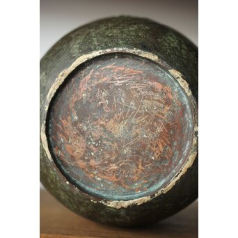 亮平作 打出紋 銅花器　M381 