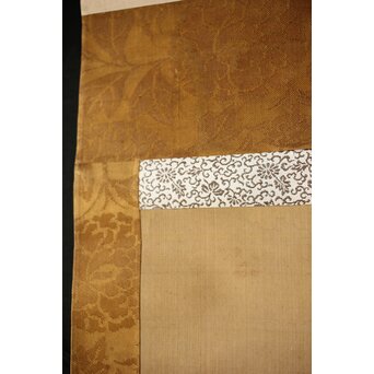 平曼容 鶴図 絹本軸装　Z442 