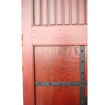 巾着金具 朱格子蔵戸　W118 