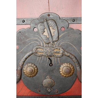 巾着金具 朱格子蔵戸　W118 