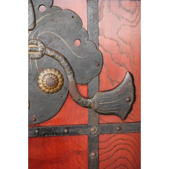 巾着金具 朱格子蔵戸　W118 