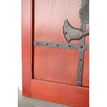 巾着金具 朱格子蔵戸　W118 