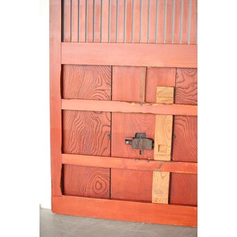 巾着金具 朱格子蔵戸　W118 