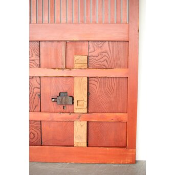 巾着金具 朱格子蔵戸　W118 