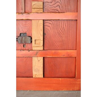 巾着金具 朱格子蔵戸　W118 