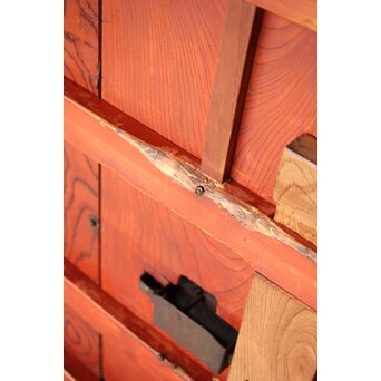 巾着金具 朱格子蔵戸　W118 