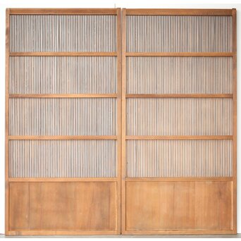 白木格子戸 2枚1組　L1104 ここから背面