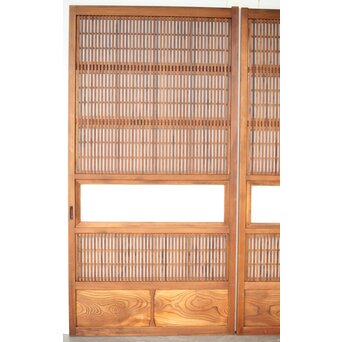 障子枠付 白木格子戸 4枚1組　L1106 
