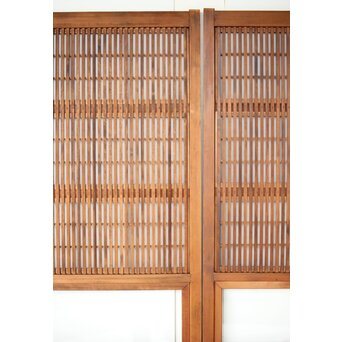 障子枠付 白木格子戸 4枚1組　L1106 