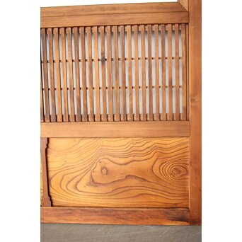 障子枠付 白木格子戸 4枚1組　L1106 