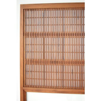 障子枠付 白木格子戸 4枚1組　L1106 白木ですっきり　品があります