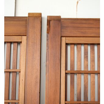 障子枠付 白木格子戸 4枚1組　L1106 