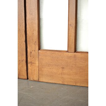 楢のプレスガラス戸 2枚1組　GD0192 