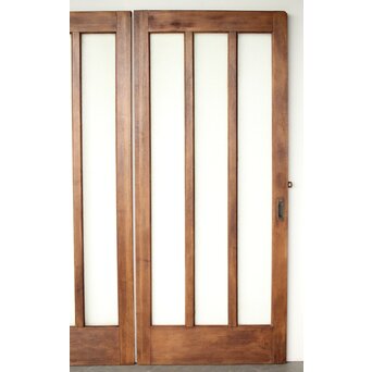 楢のプレスガラス戸 2枚1組　GD0192 