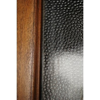 楢のプレスガラス戸 2枚1組　GD0192 うっすら擦り傷　数か所に確認