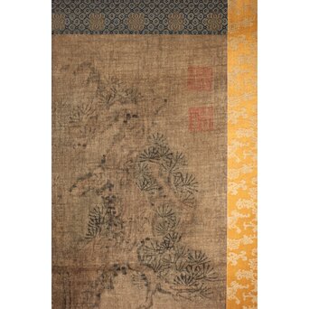 倣 与謝蕪村 文人図 絹本軸装　Z443 